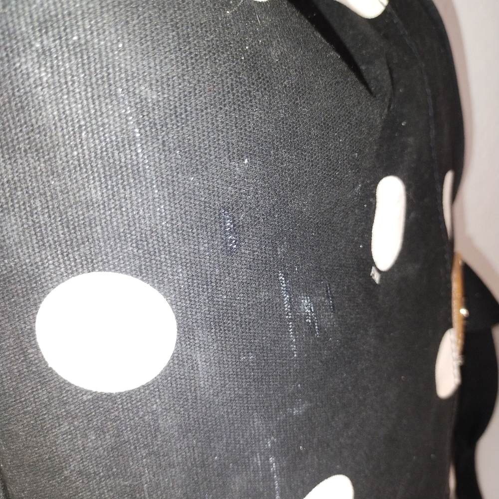 Vintage PINK Victoria's Secret Black and White Polka Dot Large Duffle Bag - Picture 7 of 16